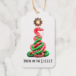 CANDY CANE SNAKE folie cadeau labels