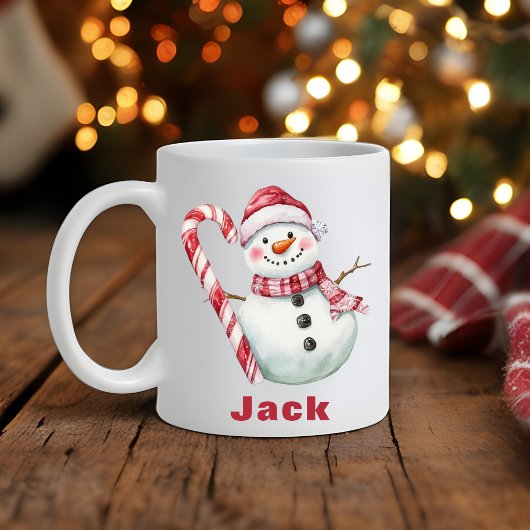 Candy Cane Snowman Kerstmis Koffiemok