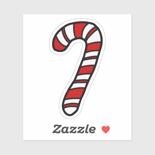 Candy Cane Sticker (Vel)