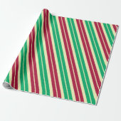 Candy Cane Stripe Cadeaupapier (Uitgerold)