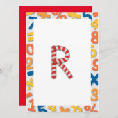 Candy Cane Stripe Flashcard R (Voorkant / Achterkant)