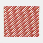 Candy Cane Stripe Fleece Blanket (Voorkant (Horizontaal))