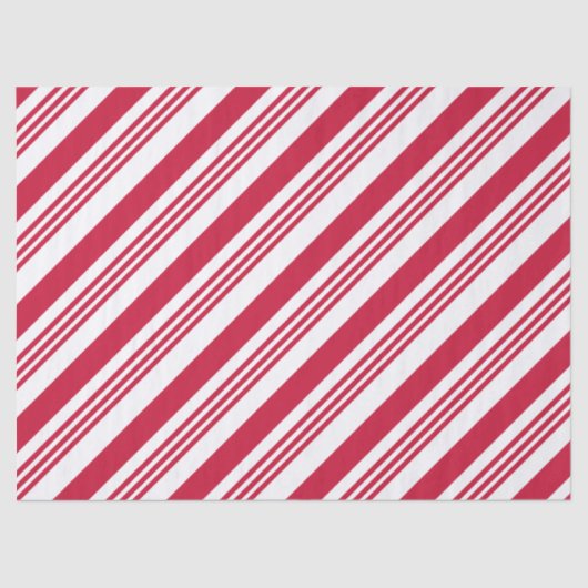Candy Cane Stripe Holiday Tissue Paper Tissuepapier (Voorkant)
