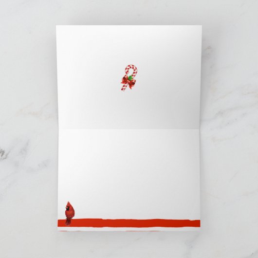 Candy Cane Stripe Kaart voor kerstmis (Binnen)