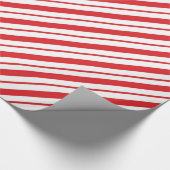 Candy Cane Stripe Kerstvakantie Cadeaupapier (Hoek)