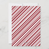 Candy Cane Stripe One Foto Feestdagenkaart (Achterkant)