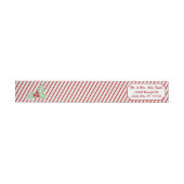 Candy Cane Stripe Wraparound adreslabel (Individueel)