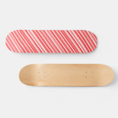 Candy Cane Striped Kerstsk8 4Jim Skateboard (Horizontaal)