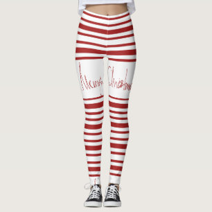 CANDY CANE STRIPED LEGGINGS