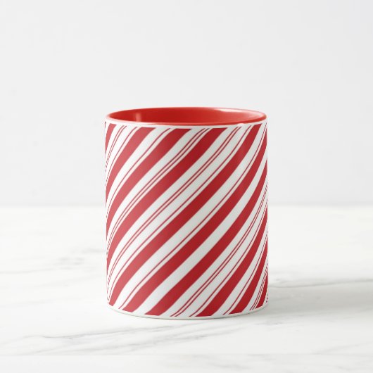 Candy Cane Striped Mok (Midden)