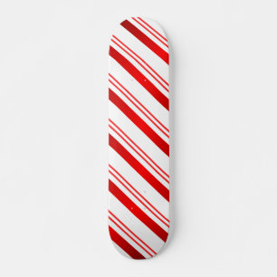 Candy Cane Striped Skateboard