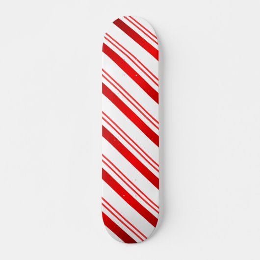 Candy Cane Striped Skateboard (Voorkant)