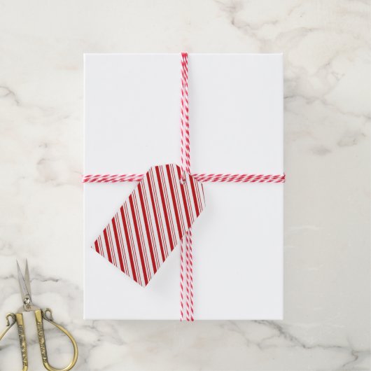 Candy Cane Stripes Cadeaulabel (Met Touw)