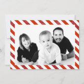 Candy Cane Stripes Foto Feestdagenkaart (Voorkant)