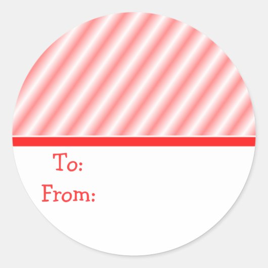 Candy Cane Stripes Gift Labels (Voorkant)