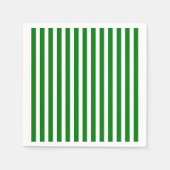 Candy Cane Stripes in kerstgroen en sneeuwwit Servetten (Voorkant)
