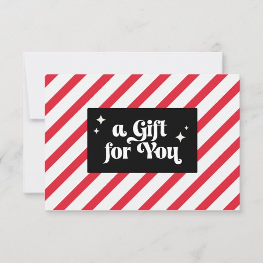 Candy Cane Stripes Kerstcadeaubon (Voorkant)