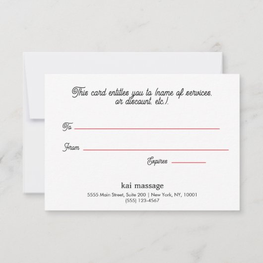 Candy Cane Stripes Kerstcadeaubon (Achterkant)