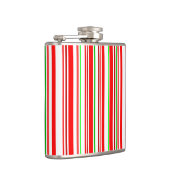 Candy Cane Stripes Kerstmis Holiday Heupfles (Rechts)