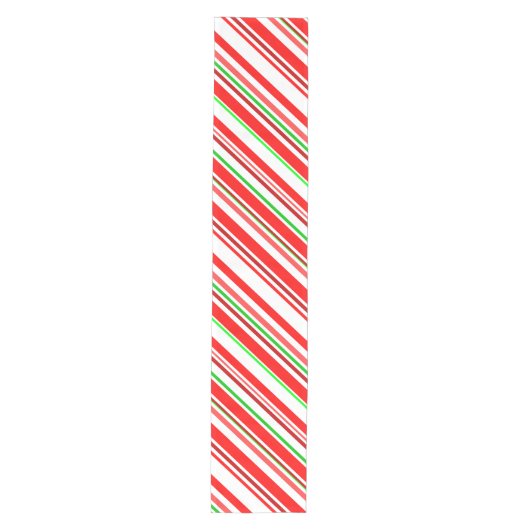 Candy Cane Stripes kerstrood wit groen Medium Tafelloper (Voorkant)