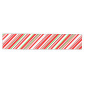 Candy Cane Stripes kerstrood wit groen Medium Tafelloper (Horizontaal)