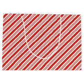 Candy Cane Stripes Large Cadeautasje (Achterkant)