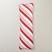 Candy Cane Stripes Lichaamskussen (Achterkant (Verticaal))
