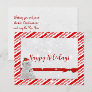 Candy Cane Stripes met Polar Beer Aankondigingskaart