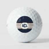 Candy Cane Stripes & Polka Dots Golf Balls Golfballen (Voorkant)