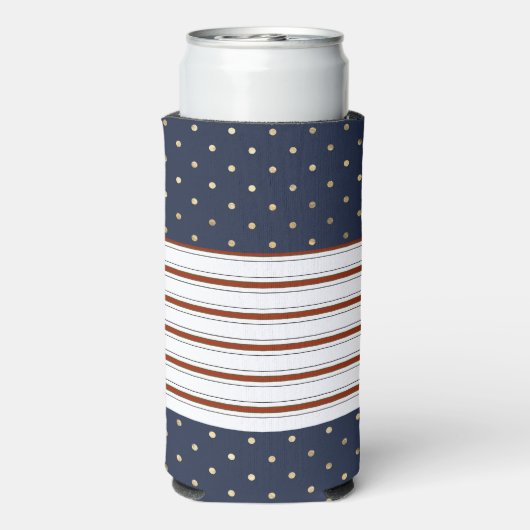 Candy Cane Stripes & Polka Dots Seltzer Koelbox (Seltzer Achterkant)