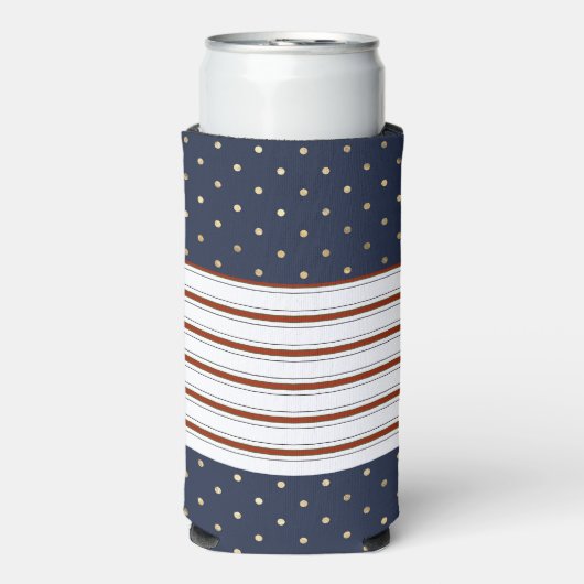 Candy Cane Stripes & Polka Dots Seltzer Koelbox (Seltzer Voorkant)