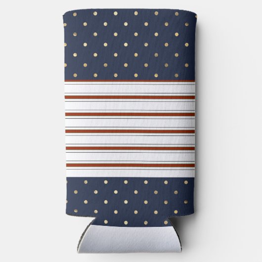 Candy Cane Stripes & Polka Dots Seltzer Koelbox (Achterkant)