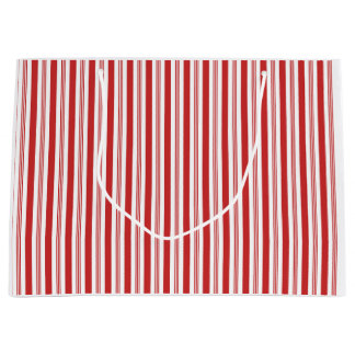 Candy Cane Stripes Rood en Wit Groot Cadeauzakje