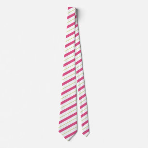 Candy Cane Stripes Roze & Groene Stropdas