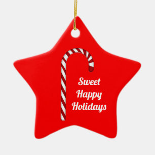 Candy Cane Sweet Prettige feestdagen Star Ornament