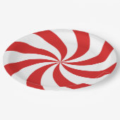 Candy cane swirl papieren bordje (Gekanteld)