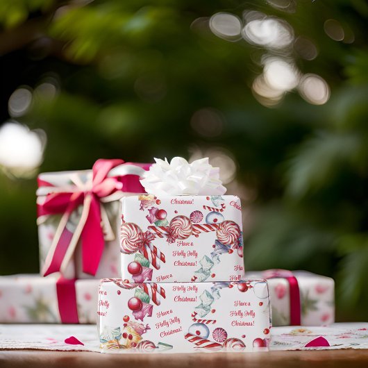 Candy Cane Swirl Snoepjes inpakpapier