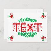 Candy Cane  Tekstbericht Vakantie Post Kaart (Voorkant / Achterkant)