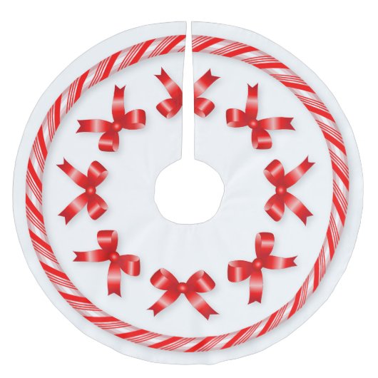 Candy Cane Tree Skirt Kerstboom Rok (Voorkant)