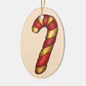 Candy Cane Twist Peppermint kerstkoekje Keramisch Ornament (Links)