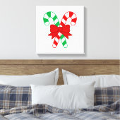 Candy Cane Verpakt Canvas Afdruk (Insitu (Slaapkamer))