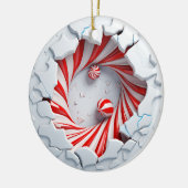 Candy Cane Vortex Pepermunt Twist Keramisch Ornament (Links)