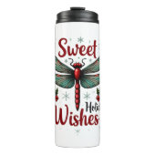 Candy Cane Wings Dragonfly Thermosbeker (Voorkant)