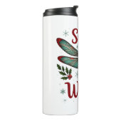 Candy Cane Wings Dragonfly Thermosbeker (Gedraaid links)