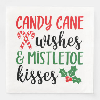 Candy Cane Wishes and Mistletoe Kisses Servet