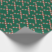 Candy Canes Crossed Cadeaupapier (Hoek)