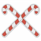 Candy Canes Crossed Sticker (Voorkant)