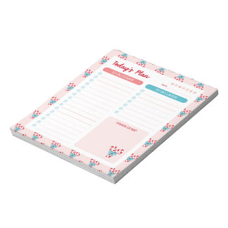 Candy Canes en Bows Daily To Do List Planner Notitieblok