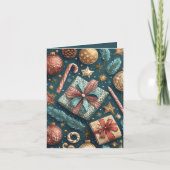 Candy Canes en Cadeaus Vakantie Feestdagen Kaart (Voorkant)