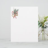 Candy Canes en Greenery Letterhead Briefhoofd (Staand voorkant)